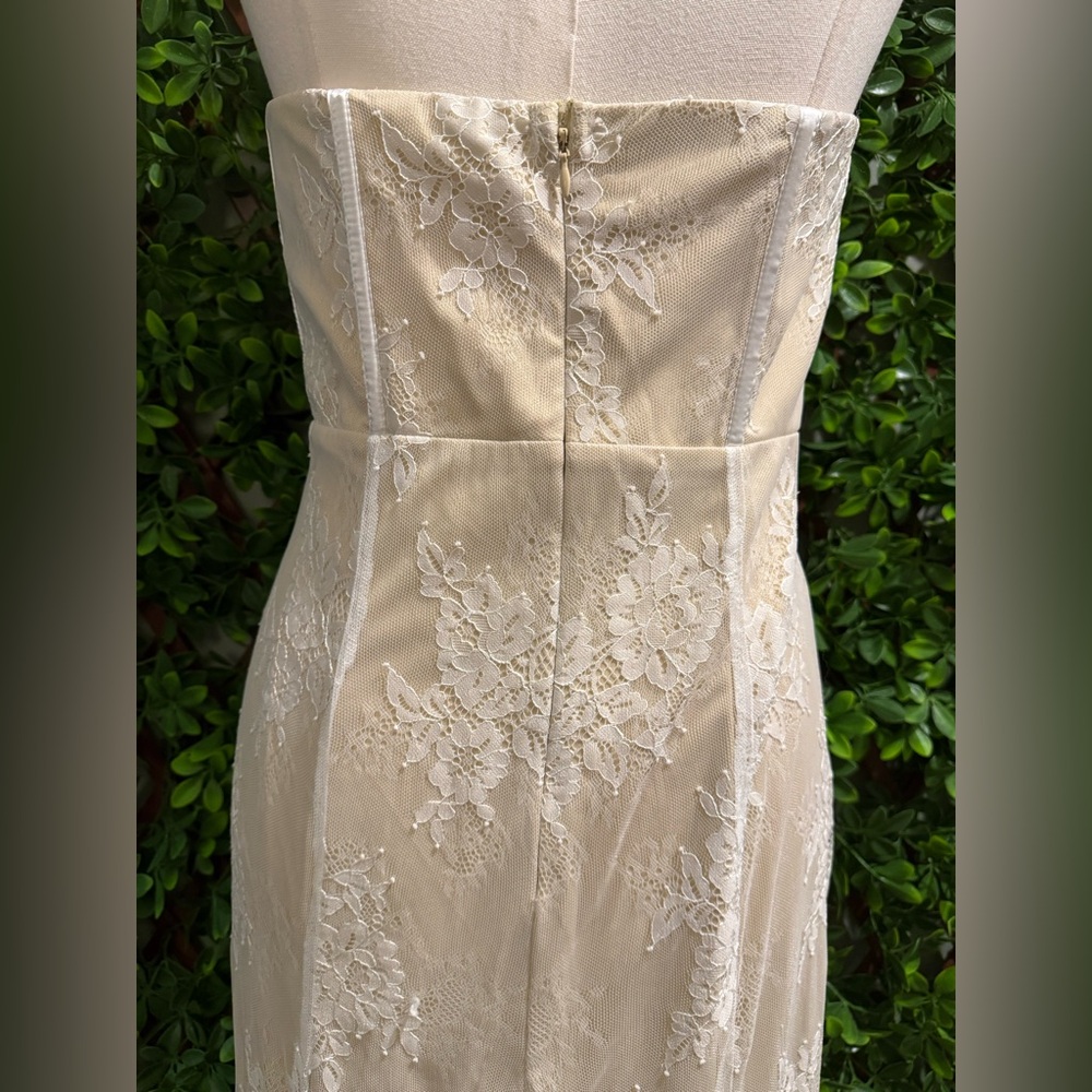 NWT- Moment of Elegance White Lace Strapless Mermaid Dress - Picture 12 of 16